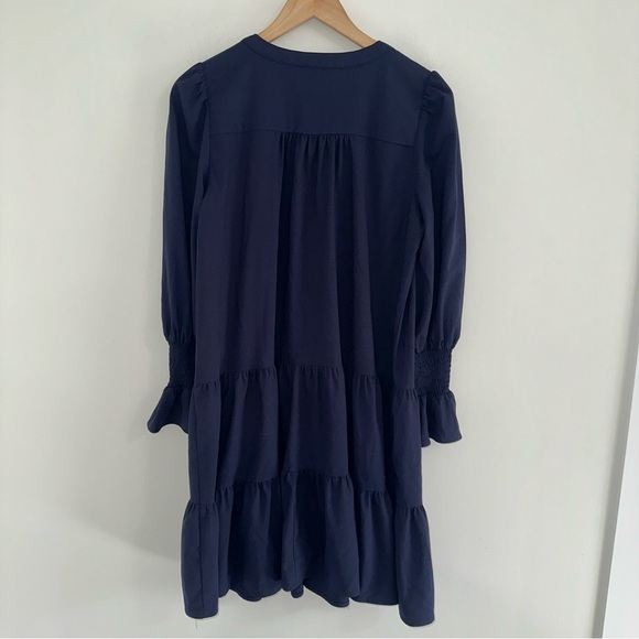 POMANDER PLACE by tuckernuck Navy Cotton Poplin Kenzo Dress sz M - Picture 5 of 7